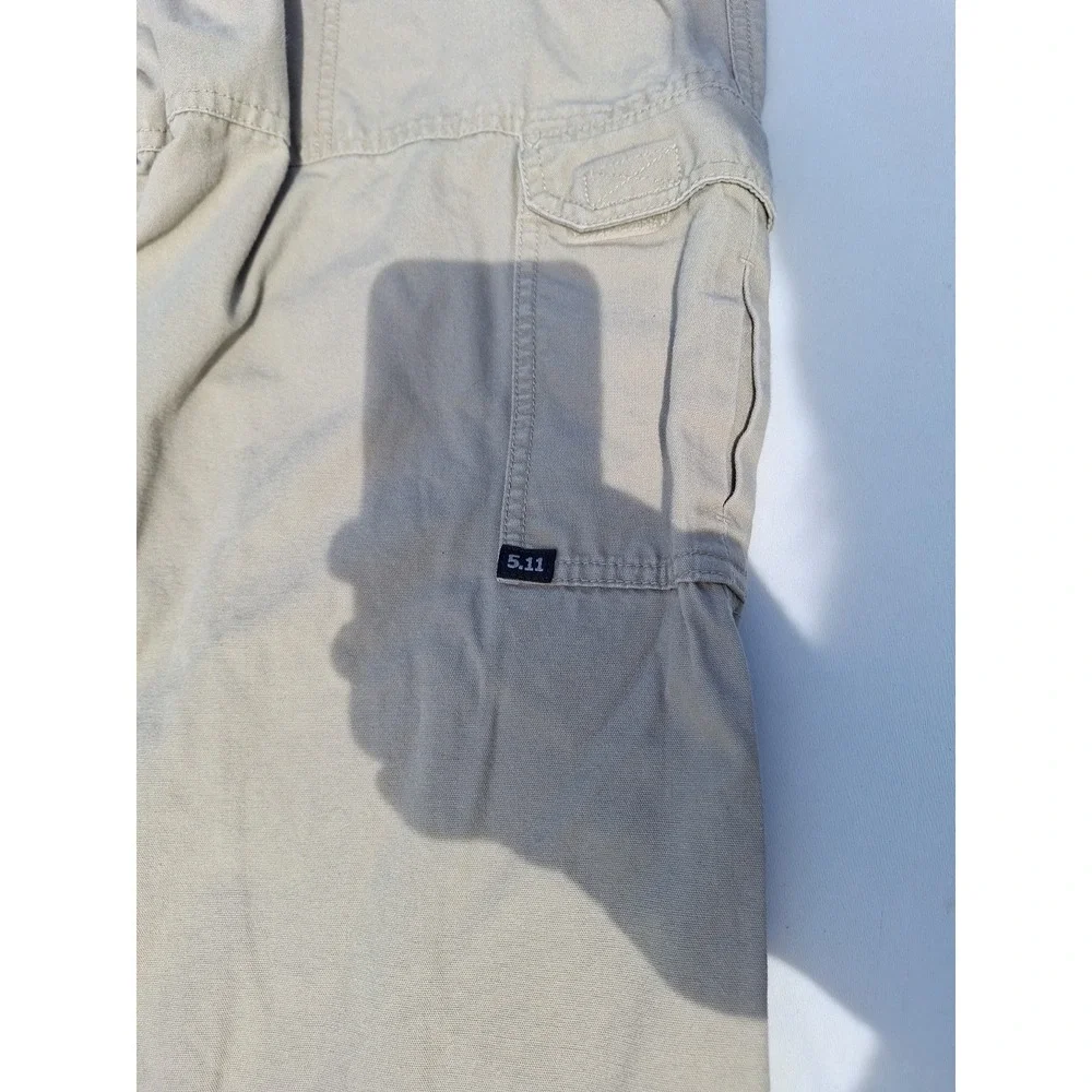 5.11 Tactical Series Pant Men 34x36 Khaki Cargo TacLite Pro‎ RipStop Double Knee